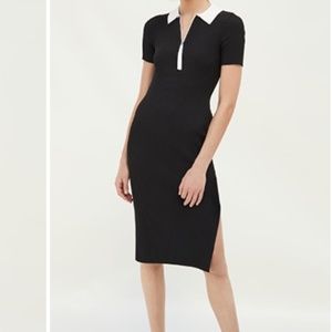 NWT RAG&BONE Cadee Polo Dress- Black w White accents Sz S